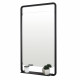 Iona Noire Black Soft Square Mirror With Shelf 900mmx 500mm