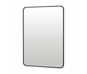Iona Noire Black Soft Rectangle Bathroom Mirror 700mmx 500mm