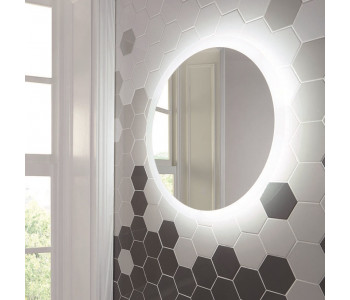 Iona LED Circular Bathroom Mirror With Demister Pad 600mm