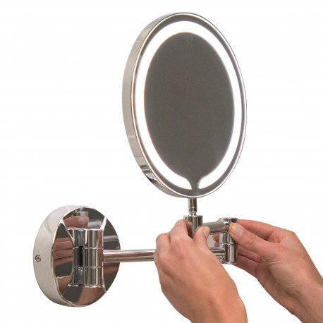 Iona Round LED Wall Mounted Make-Up Mirror 200mm