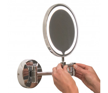 Iona Round LED Wall Mounted Make-Up Bathroom Mirror 200mm