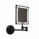 Iona Square Black LED Wall Mounted Make-Up Mirror 200mm