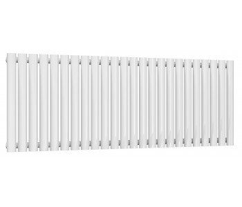 Reina Neval White Aluminium Single Panel Oval Tube Horizontal Radiator 600 x 1407