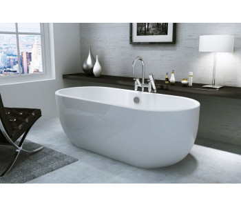 Iona Riviera Gloss White Freestanding Bath 1555mm x 750mm