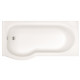 Iona P Shaped Shower Bath 1700mm x 850mm Left Hand with Panel and Screen