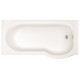 Iona P Shaped Shower Bath 1700mm x 850mm Right Hand with Panel and Screen