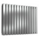 Reina Flox Polished Stainless Steel Double Panel Flat Radiator 600mm x 826mm