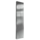 Reina Flox Polished Stainless Steel Double Panel Flat Radiator 1800mm x 413mm