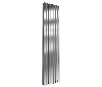 Reina Flox Polished Stainless Steel Double Panel Flat Radiator 1800mm x 413mm