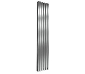 Reina Flox Brushed Stainless Steel Double Panel Flat Radiator 1800mm x 354mm