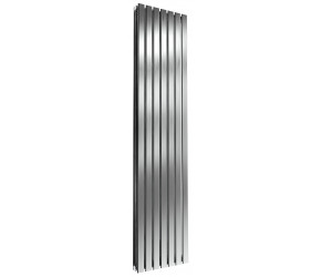 Reina Flox Brushed Stainless Steel Double Panel Flat Radiator 1800mm x 413mm