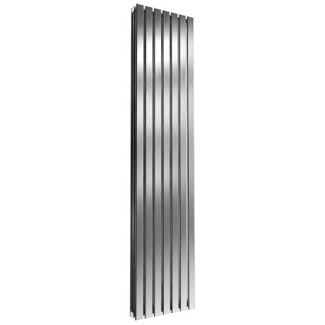 Reina Flox Brushed Stainless Steel Double Panel Flat Radiator 1800mm x 413mm