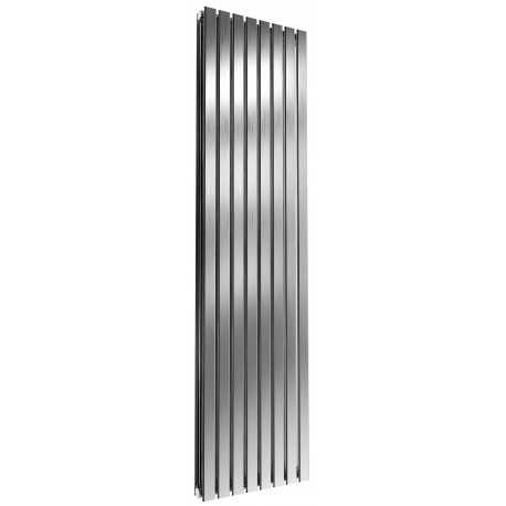 Reina Flox Brushed Stainless Steel Double Panel Flat Radiator 1800mm x 472mm
