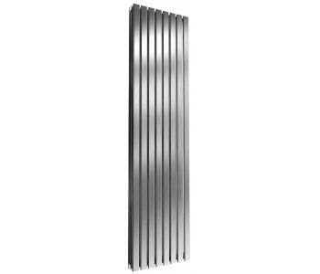 Reina Flox Brushed Stainless Steel Double Panel Flat Radiator 1800mm x 472mm