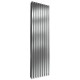 Reina Flox Brushed Stainless Steel Double Panel Flat Radiator 1800mm x 531mm