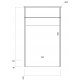 Iona Contour Wolf Grey Back To Wall Toilet WC Unit 500mm