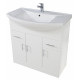 Iona Verona Gloss White Floor Standing Bathroom Vanity Unit and Basin 750mm