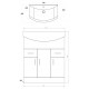 Iona Verona Anthracite Floor Standing Bathroom Vanity Unit and Basin 750mm