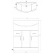 Iona Verona Gloss White Floor Standing Bathroom Vanity Unit and Basin 950mm