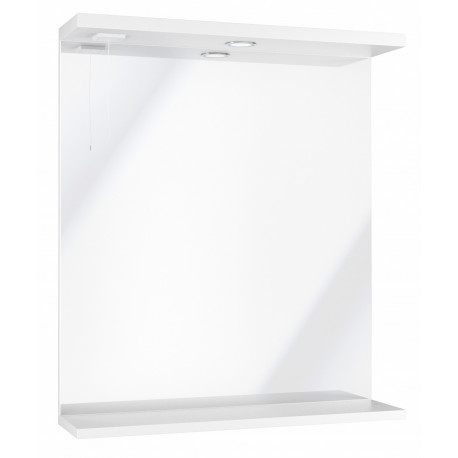 Iona Verona Gloss White Mirror Unit With Lights 650mm