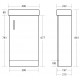 Iona Verona Gloss White Floorstanding Cloakroom Vanity Unit And Basin 400mm