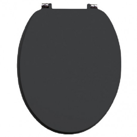 Iona Matt Grey Wooden Soft Close Toilet Seat