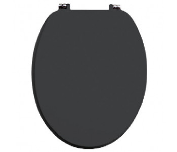 Iona Matt Grey Wooden Soft Close Toilet Seat