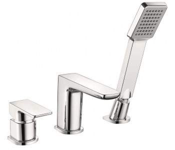 Iona Uno 3 Taphole Deck Mounted Bath Shower Mixer Tap