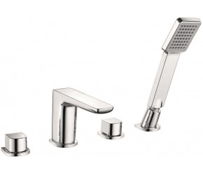 Iona Uno 4 Taphole Deck Mounted Bath Shower Mixer Tap