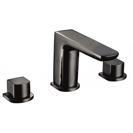 Iona Uno Matt Black 3 Taphole Basin Mixer Tap