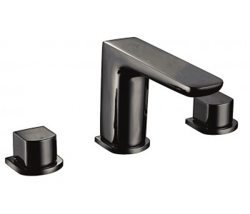 Iona Uno Matt Black 3 Taphole Basin Mixer Tap