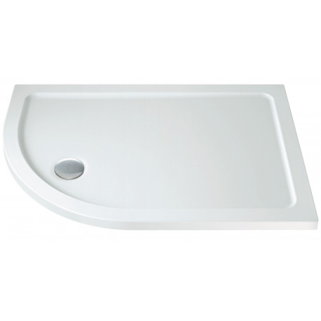 Iona 40mm Stone Resin Offset Quadrant Shower Tray Left Hand 900mm x 800mm