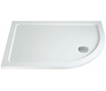 Iona 40mm Stone Resin Offset Quadrant Shower Tray Right Hand 900mm x 800mm
