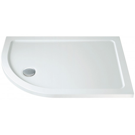 Iona 40mm Stone Resin Offset Quadrant Shower Tray Left Hand 1200mm x 800mm