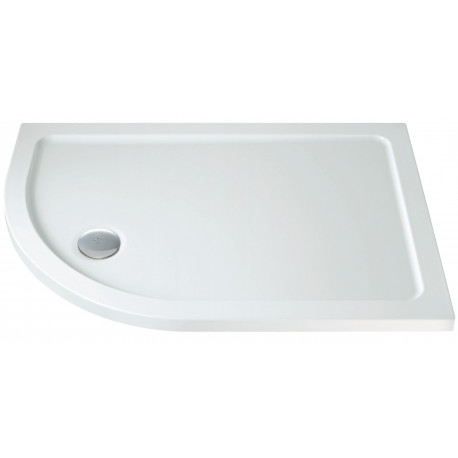 Iona 40mm Stone Resin Offset Quadrant Shower Tray Left Hand 900mm x 760mm