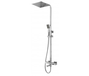 Iona Squaro Square Rigid Shower With Bath Filler