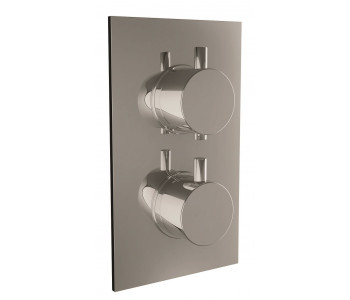 Iona Chrome Round Handle Concealed Twin Shower Valve