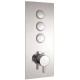 Iona Chrome Round Push Button Triple Concealed Shower Valve