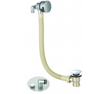 Iona Chrome Round Bath Filler And Overflow With Sprung Waste