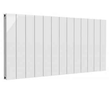 Reina Casina White Aluminium Double Panel Horizontal Radiator 600mm x 1230mm