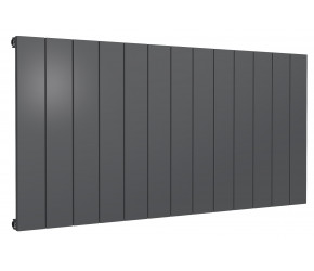 Reina Casina Anthracite Aluminium Single Panel Horizontal Radiator 600mm x 1230mm