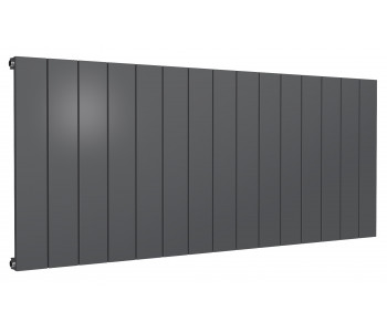 Reina Casina Anthracite Aluminium Single Panel Horizontal Radiator 600mm x 1420mm