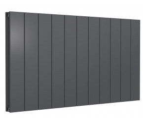 Reina Casina Anthracite Aluminium Double Panel Horizontal Radiator 600mm x 1040mm