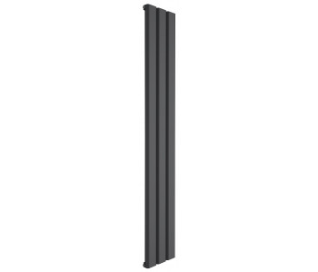 Reina Vicari Anthracite Aluminium Single Panel Vertical Radiator 1800mm x 300mm