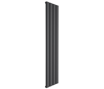 Reina Vicari Anthracite Aluminium Single Panel Vertical Radiator 1800mm x 400mm