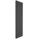 Reina Vicari Anthracite Aluminium Double Panel Vertical Radiator 1800mm x 500mm
