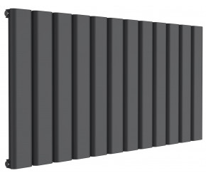 Reina Vicari Anthracite Aluminium Single Panel Horizontal Radiator 600mm x 1200mm