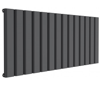 Reina Vicari Anthracite Aluminium Single Panel Horizontal Radiator 600mm x 1400mm