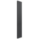 Reina Flat Anthracite Double Panel Vertical Radiator 1800mm High x 292mm Wide