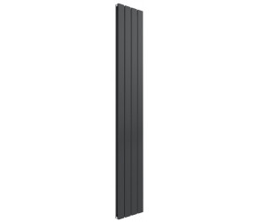 Reina Flat Anthracite Double Panel Vertical Radiator 1800mm High x 292mm Wide